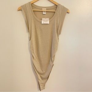 Altar'd State Beige Sleeveless Bodysuit